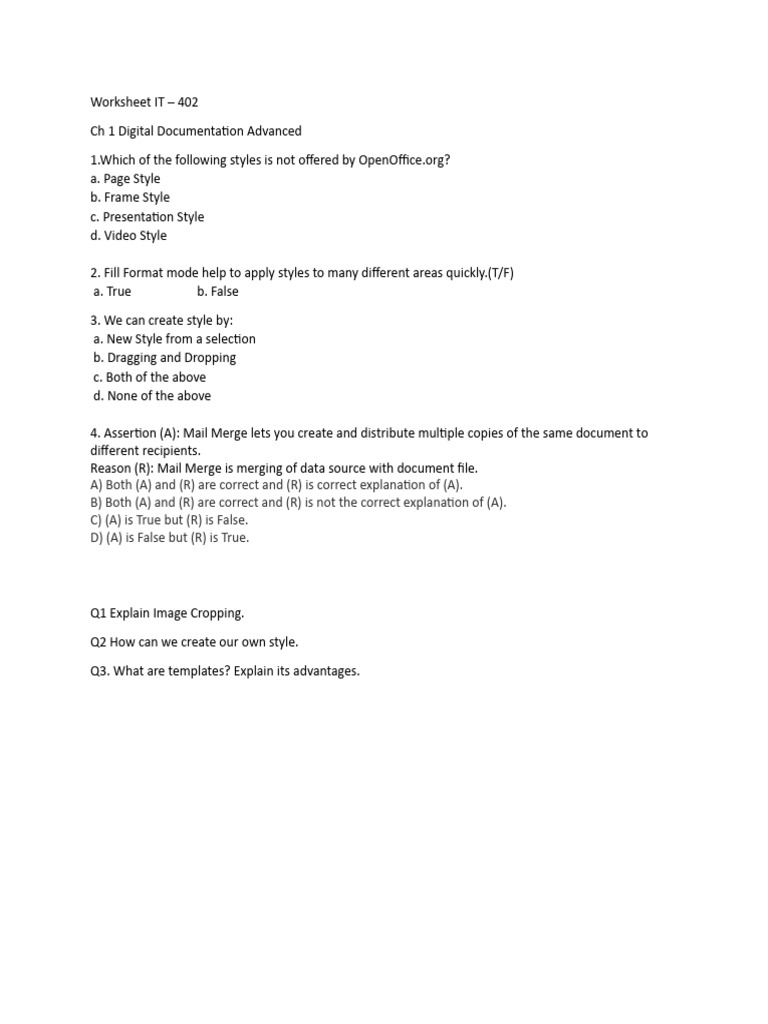 Advanced Digital Documentation Quiz | PDF