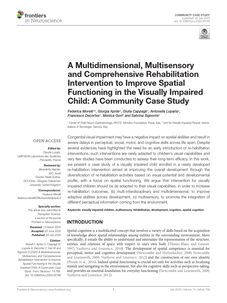 A Multidimensional Multisensory and Comprehensive | PDF | Perception ...