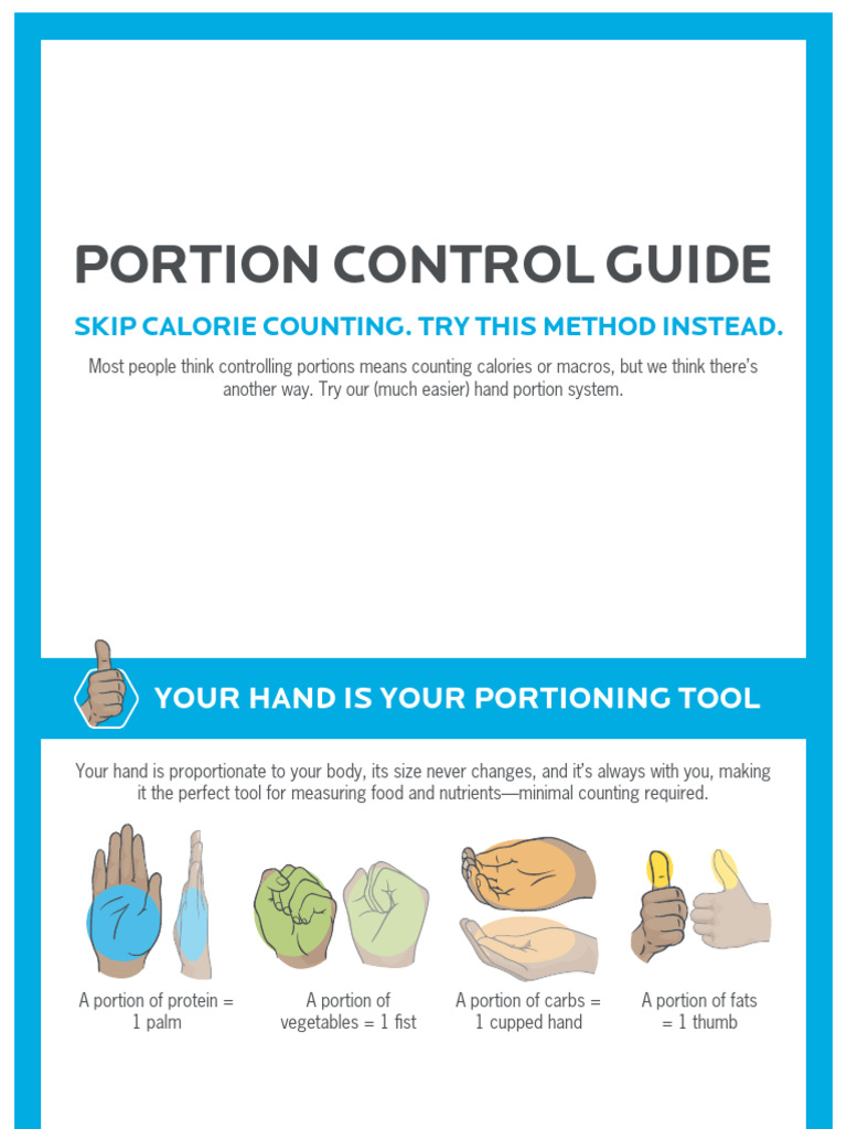 Hand Portion Control Guide for Healthy Eating | PDF | Foods | Vegetables