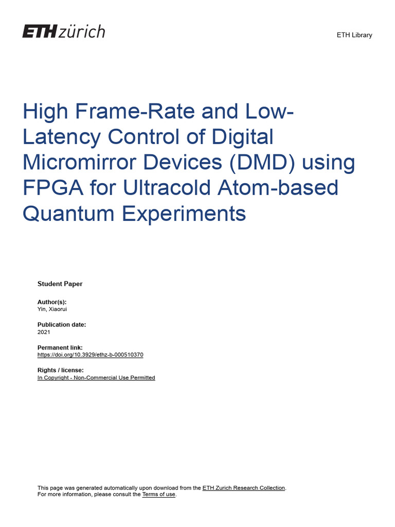 DMD Semester Project Final Report-1 | PDF | Field Programmable Gate ...