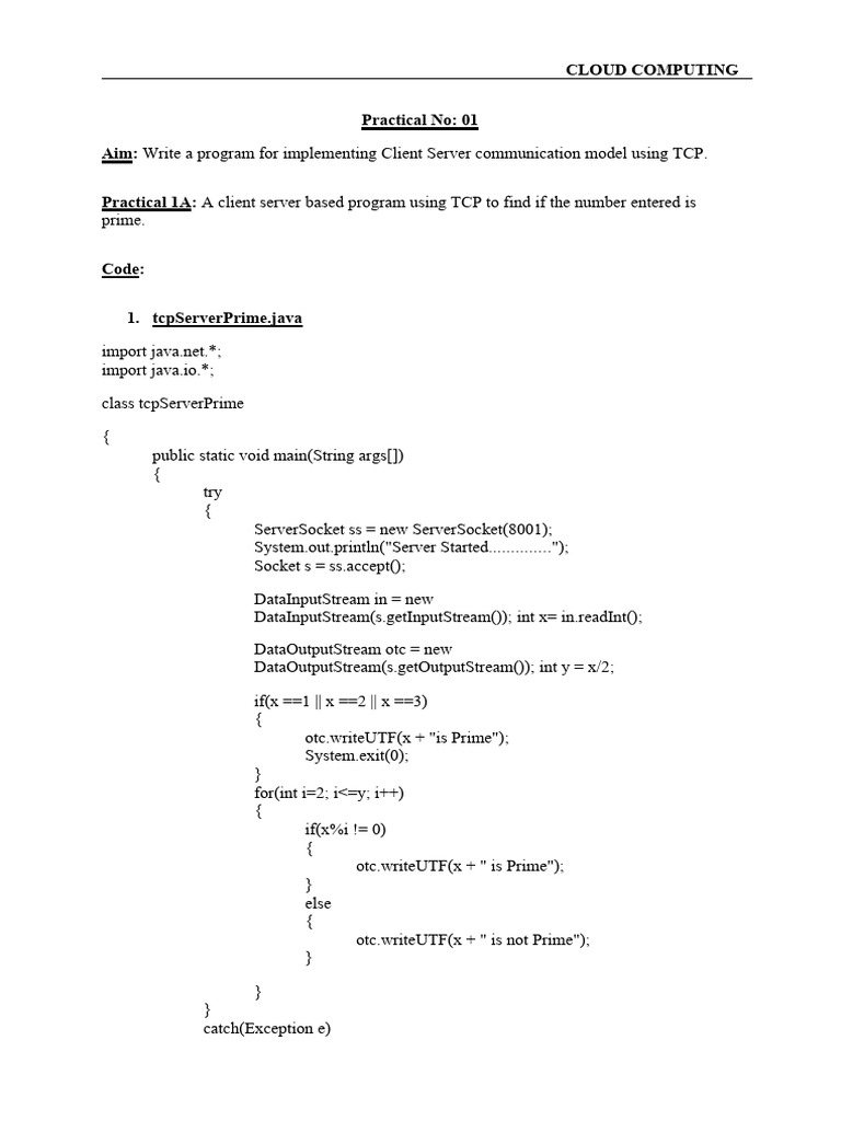 TCP and UDP Client-Server Programs | PDF | World Wide Web | Internet & Web