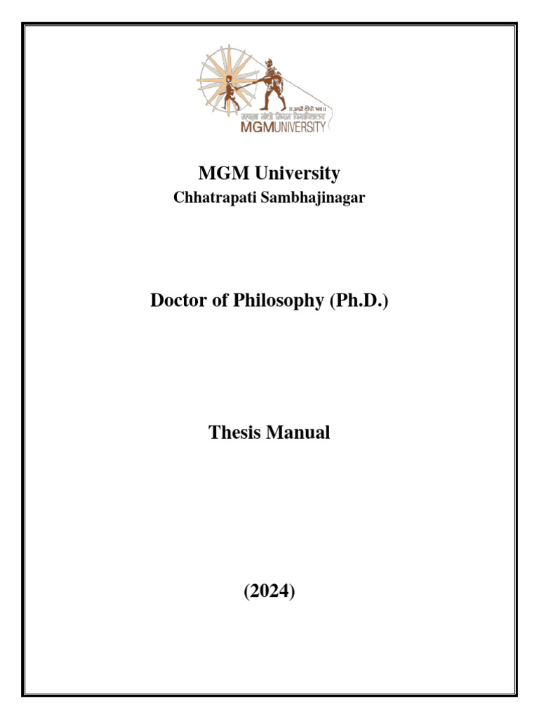 Ph.D. Thesis Manual for Computer Science | PDF | Thesis | Doctor Of ...