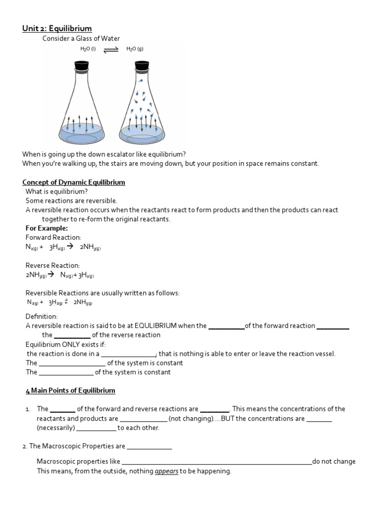 Equilibrium Powerpoint Part 1 Template Notes | PDF | Chemical ...