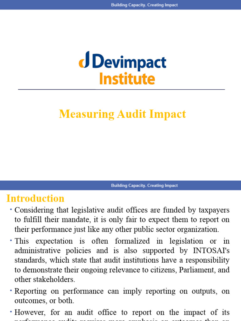 Measuring Audit Impact | PDF | Audit | Survey Methodology