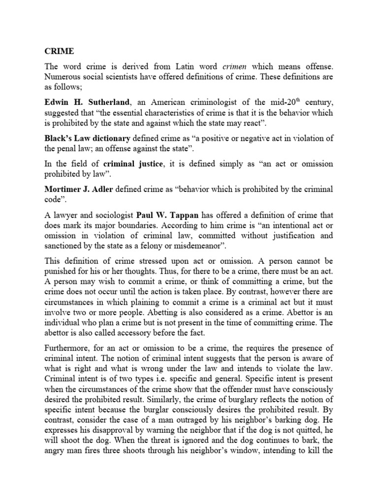 Conflict View of Crime Explained | PDF | Crimes | Crime & Violence