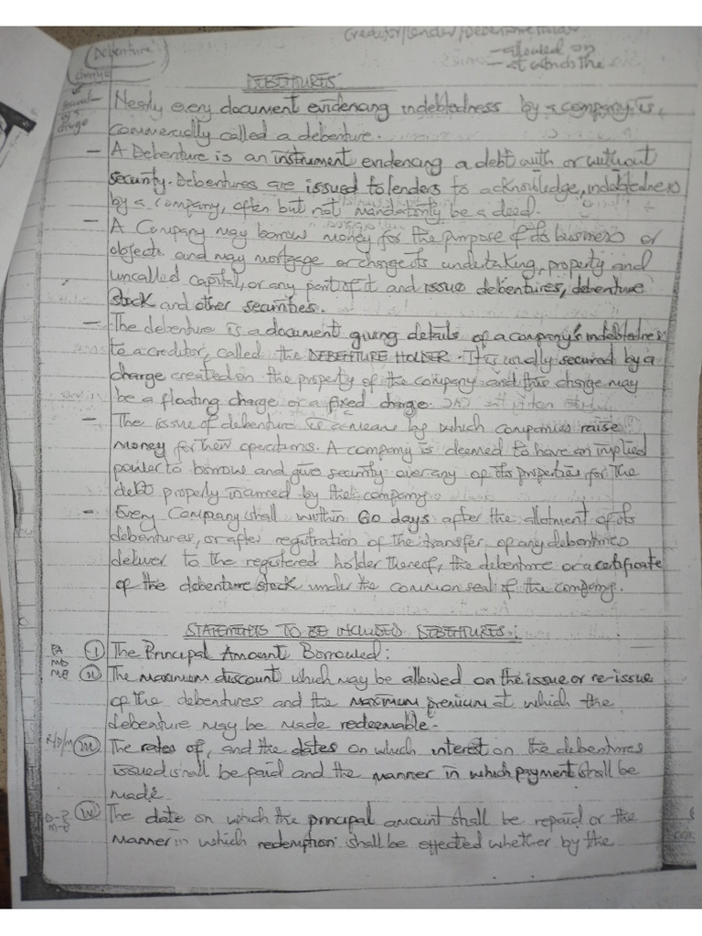 Debentures Pdf