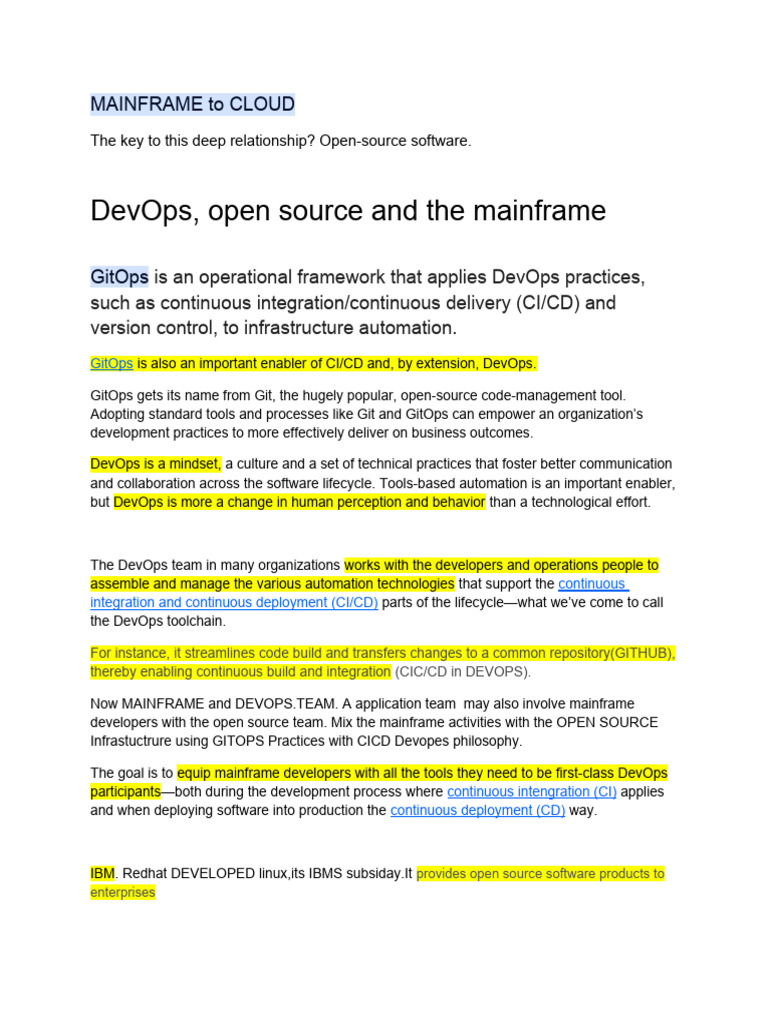 Mainframe and Cloud | PDF | Computer Engineering | Computer Programming