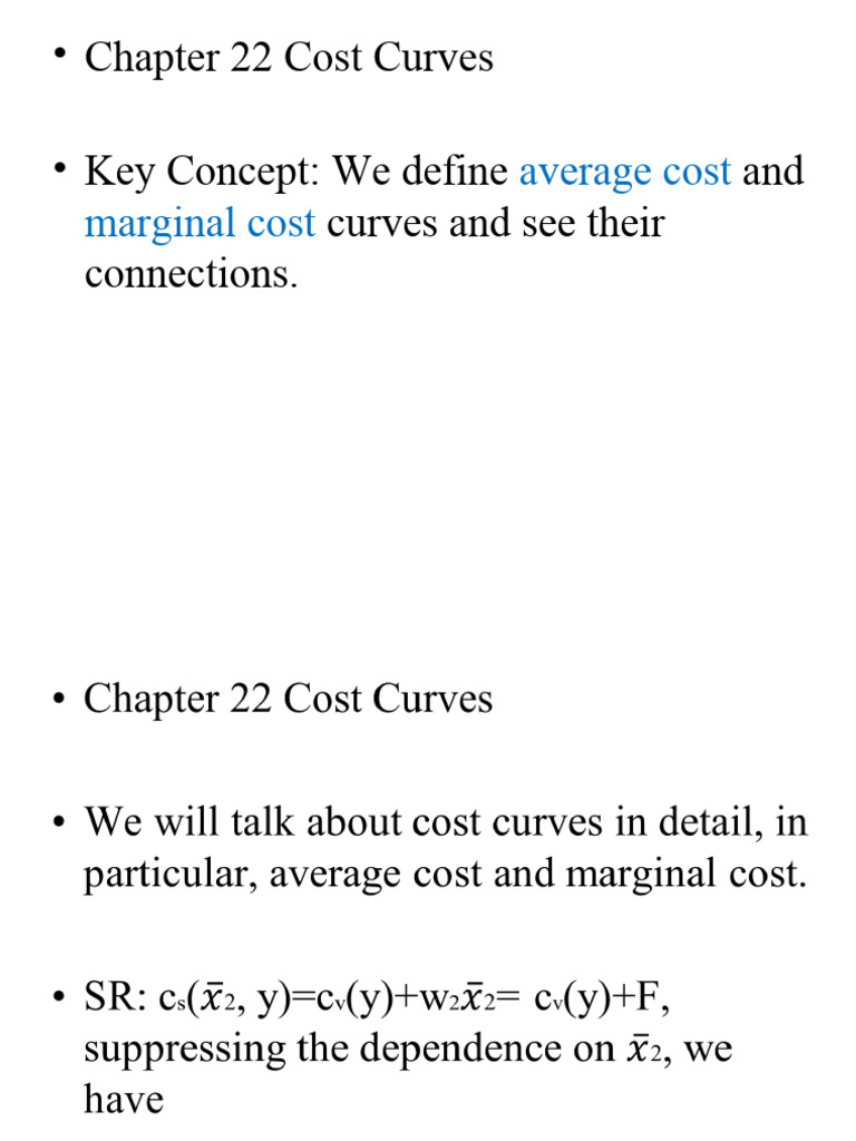 Average and Marginal Cost Curves Explained | PDF | Marginal Cost ...