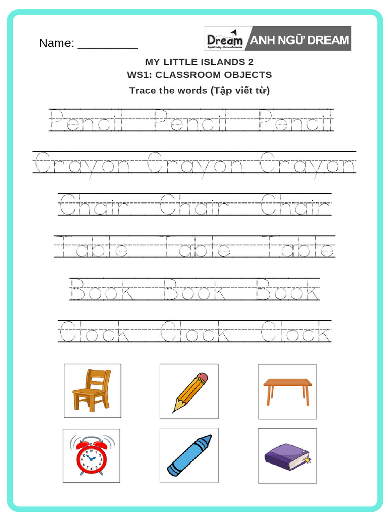 Classroom Objects Pdf