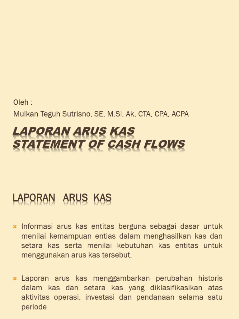 Laporan Arus Kas | PDF