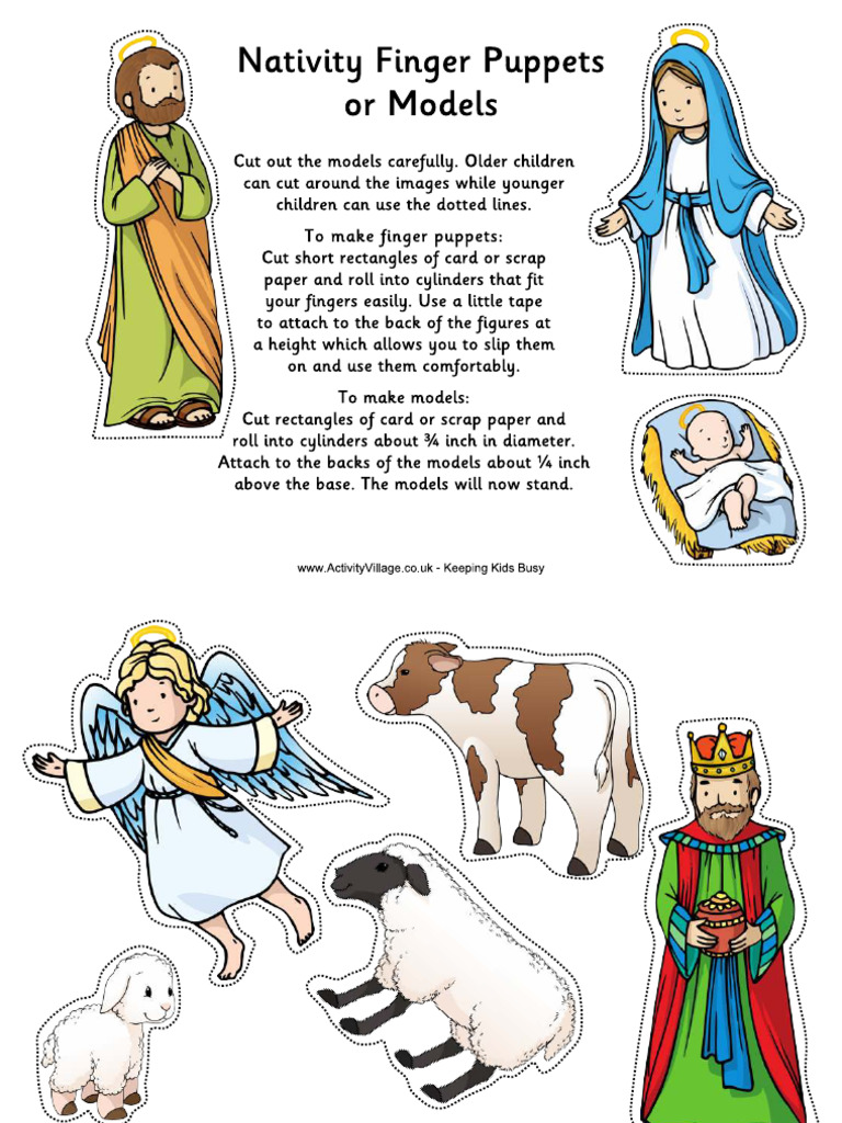 Nativity Finger Puppets Printables