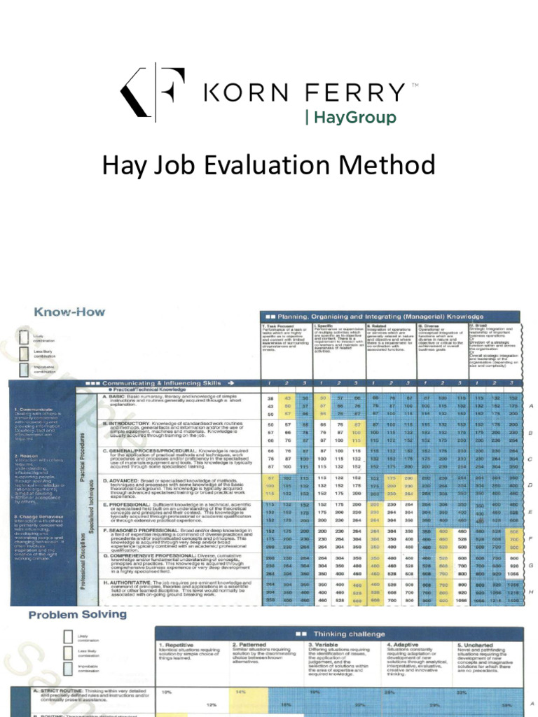 Hay Job Evaluation Guide 4 | PDF