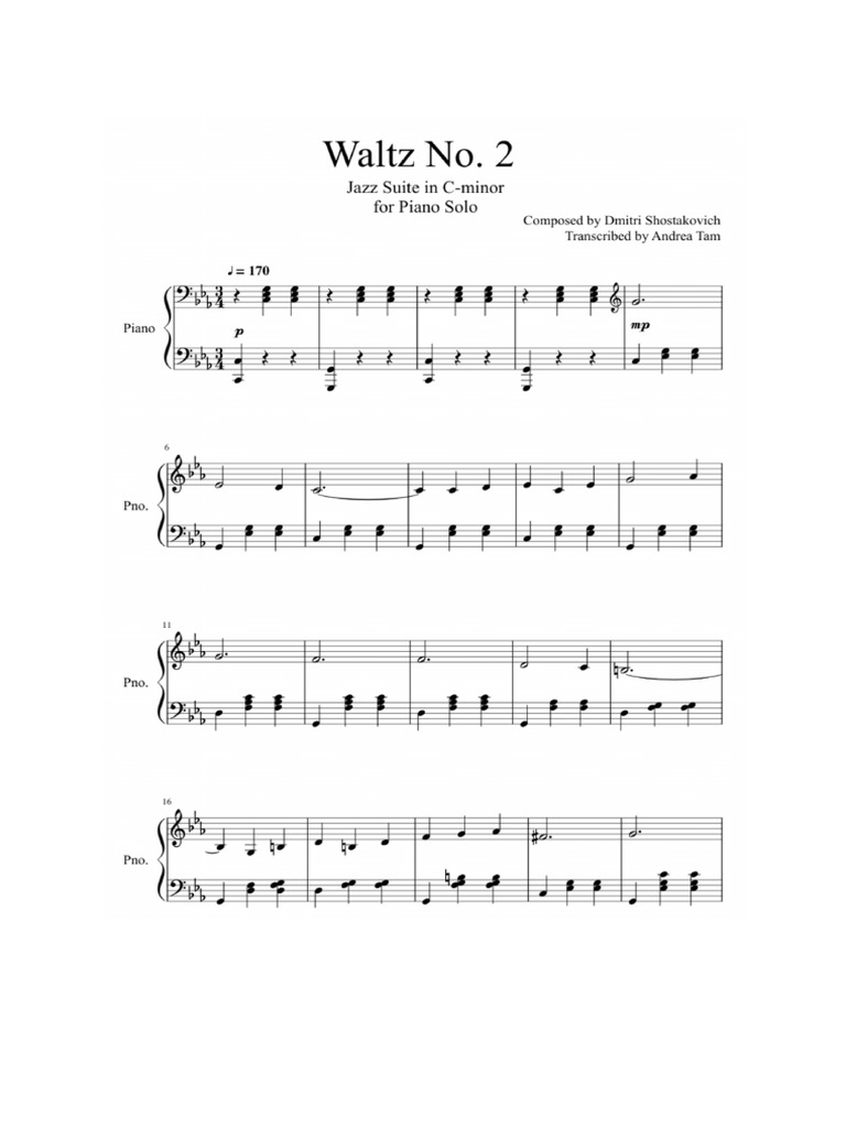 Valse N°2 Chostakovitch | PDF