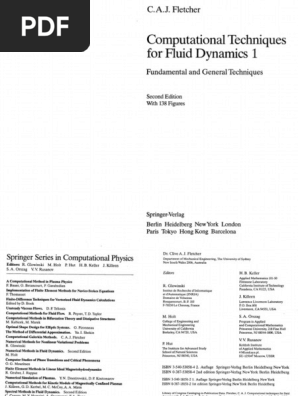 Fletcher, C.A.J.) Computational Techniques For Fluid Dynamics 1 | PDF