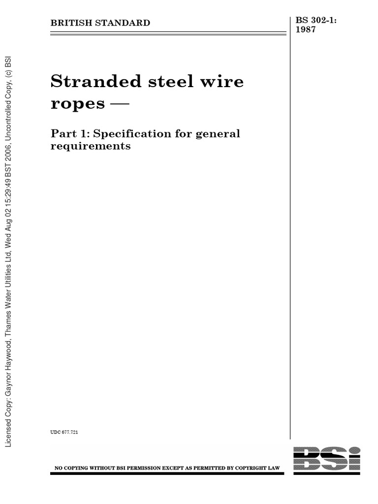 Steel Wire Rope Classification Standards | PDF | Rope | Wire