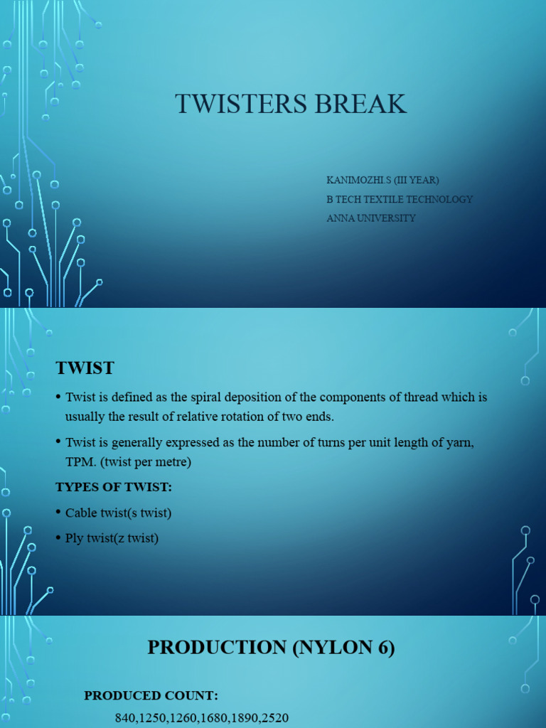 Twisters Break Pdf Spinning Textiles Spindle Textiles