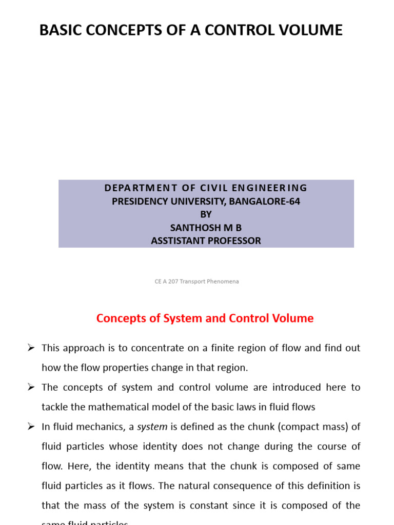 Control Volume Notes - Protected | PDF | Fluid Dynamics | Angular Momentum