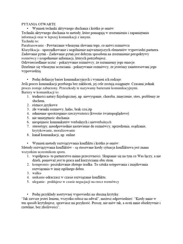 Test Wiedzy Odp | PDF