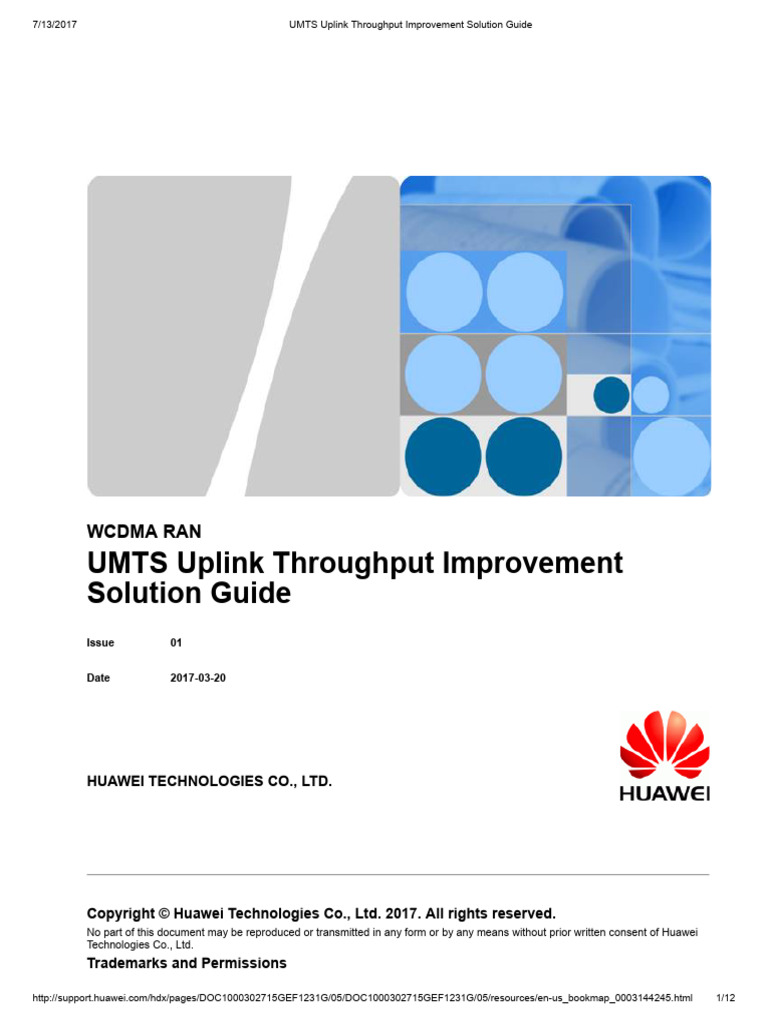 UMTS Uplink Throughput Improvement Solution Guide | PDF | High Speed ...