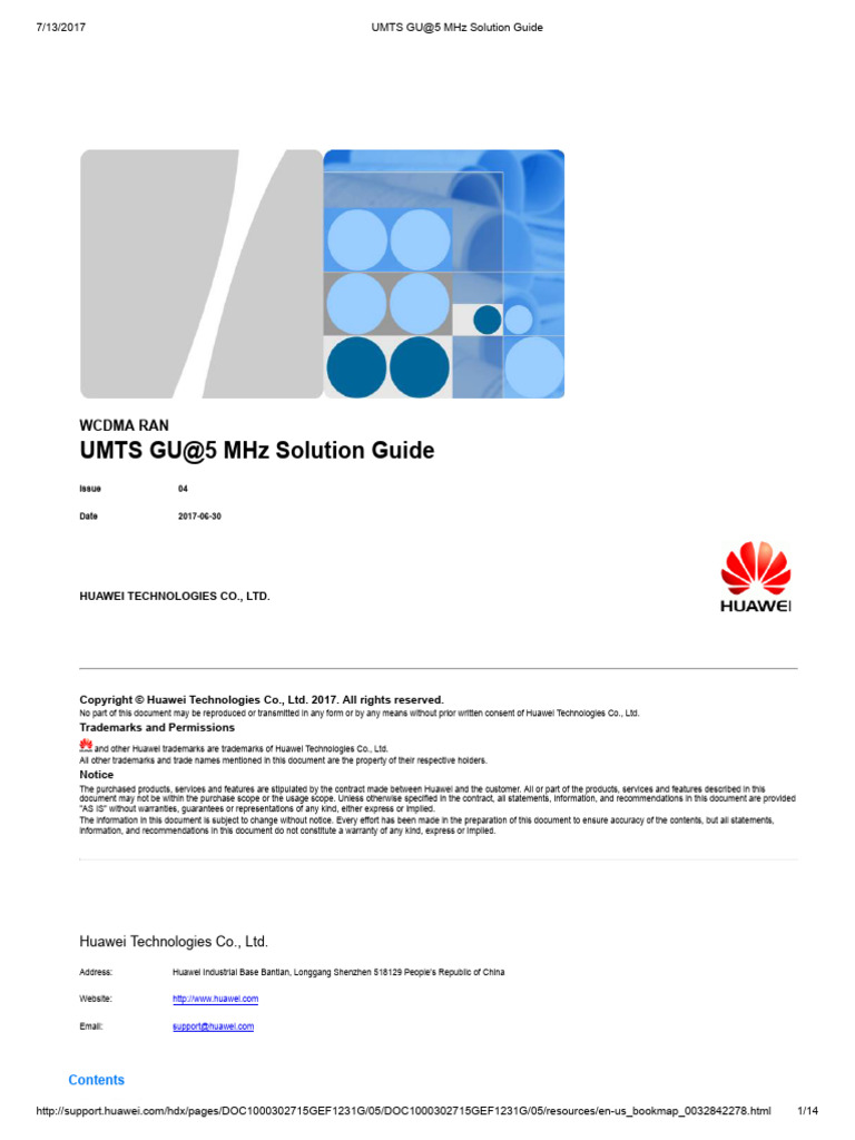 UMTS GU@5 MHZ Solution Guide | PDF | High Speed Packet Access | Gsm