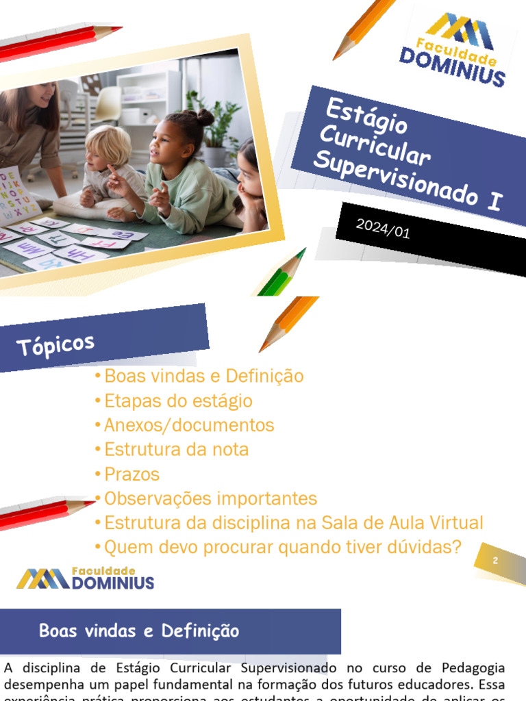 Estágio Supervisionado em Pedagogia | PDF | Pedagogia | Aprendizado