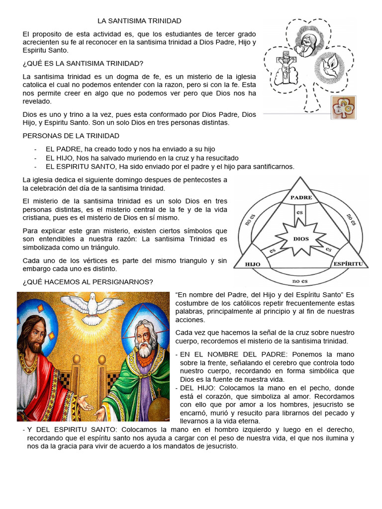 La Santisima Trinidad 2023 | PDF | Trinidad | espíritu Santo