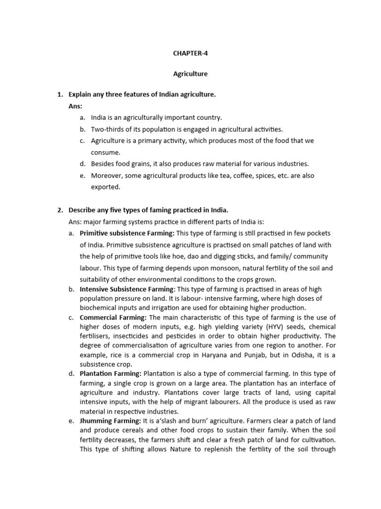 Geo 4 Agriculture Pdf Agriculture Intensive Farming