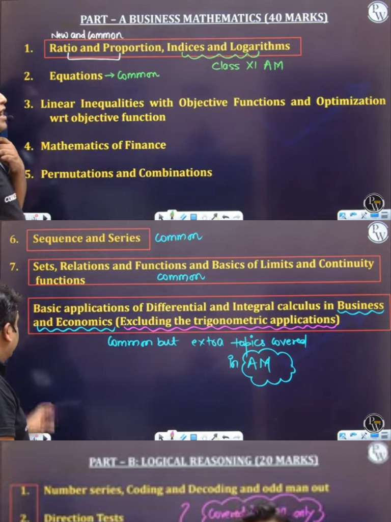 Ca Math Syllabus | PDF