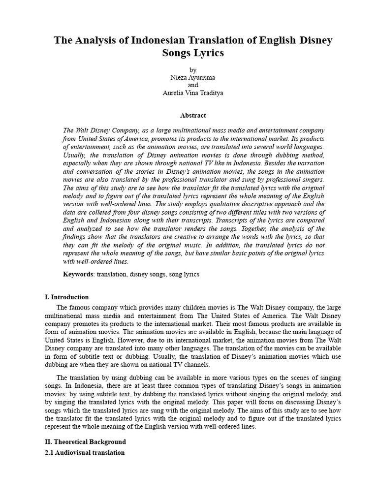 The Analysis of Indonesian Translation o | PDF | Translations | Linguistics
