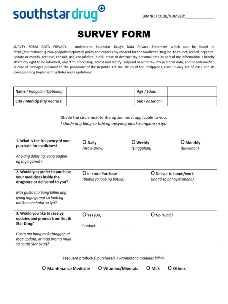 Call and Deliver Survey Form | PDF | Self-Improvement | Lifestyle
