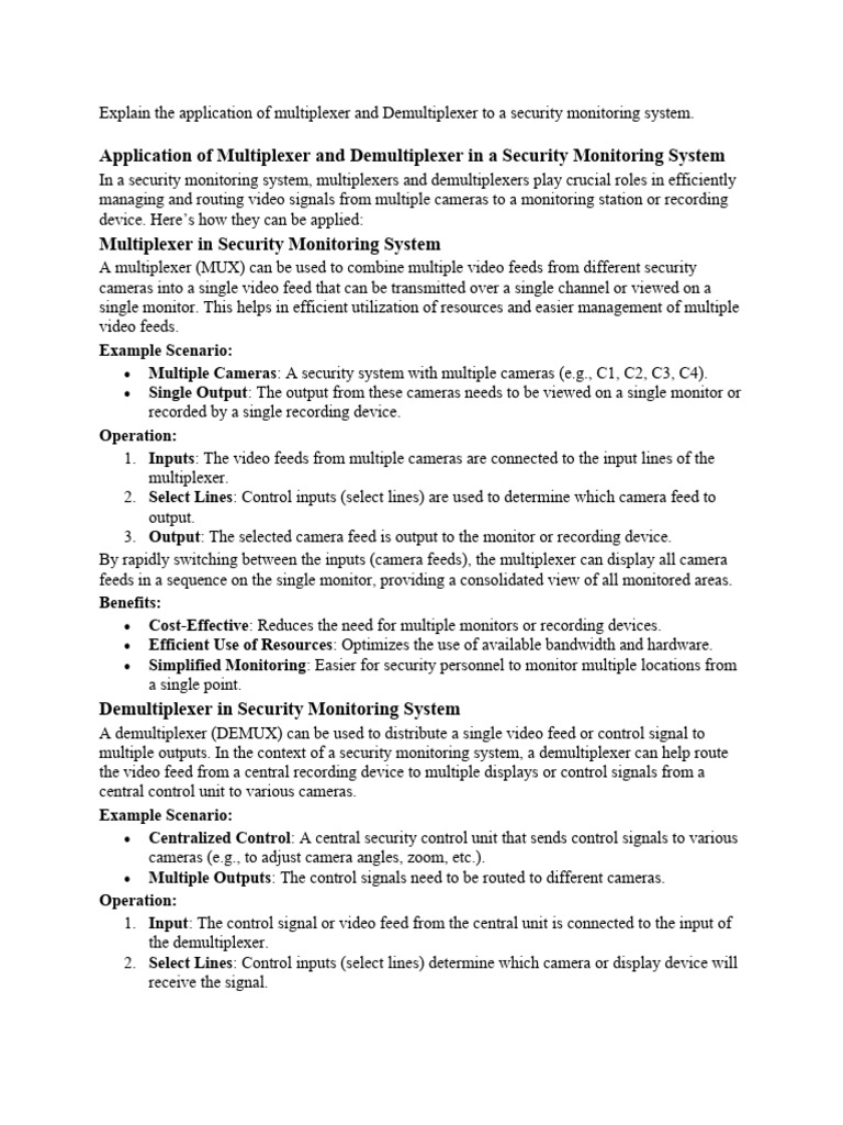 The application of multiplexer and demultiplexer to a security