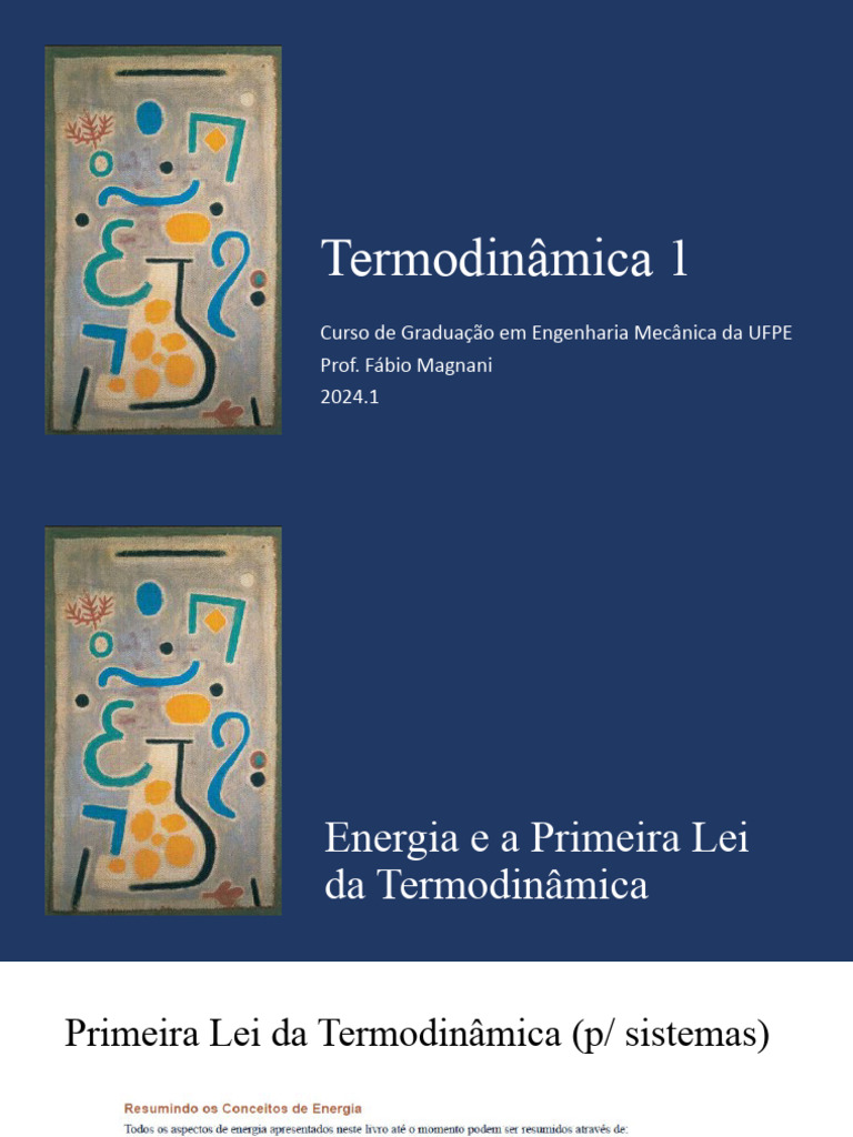 Primeira Lei da Termodinâmica Explicada | PDF | Termodinâmica | Calor