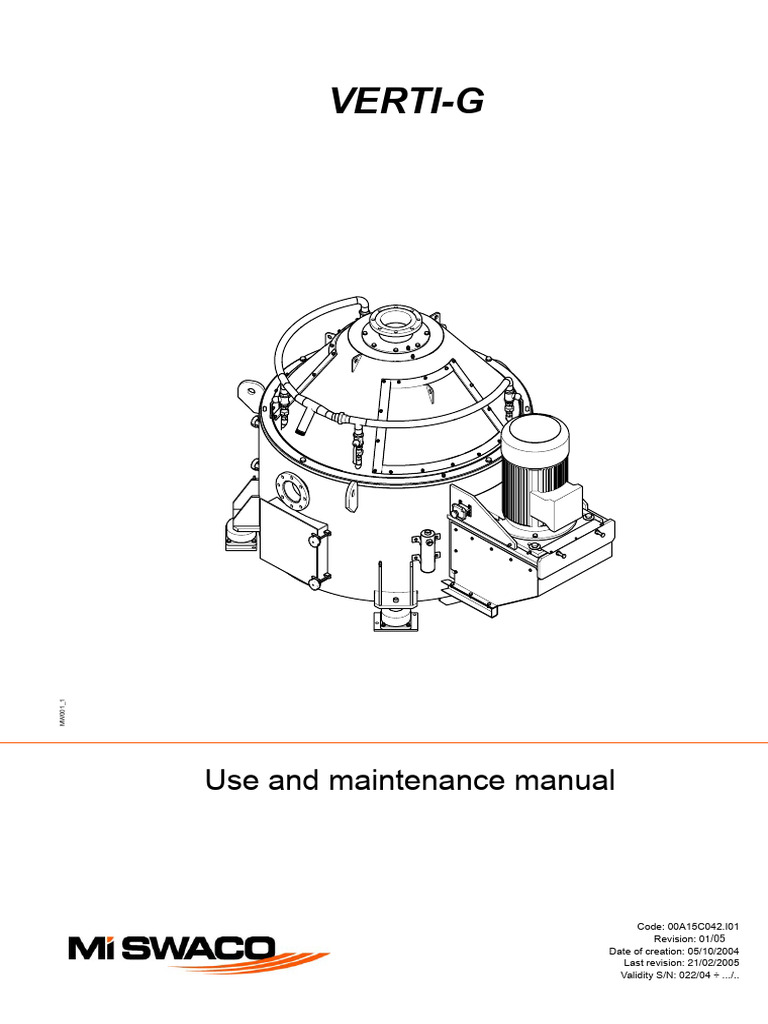 MV VG Manual00A15C042.001.Rev - 01-05 | PDF | Safety | Occupational ...