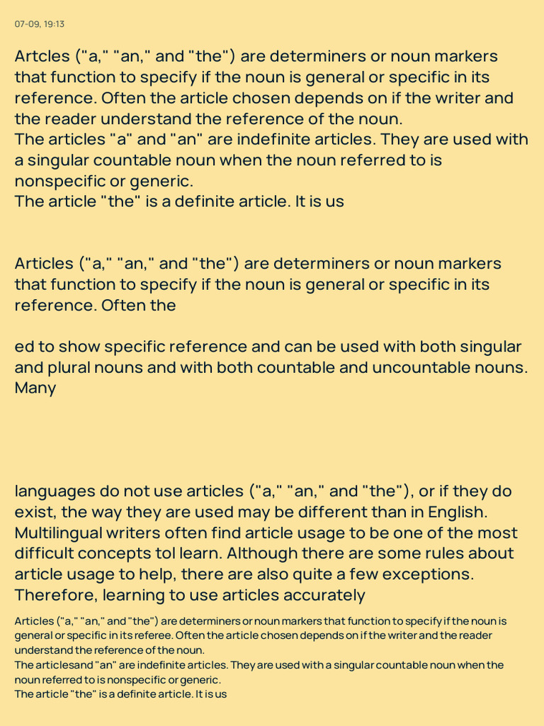 EasyNotes 20240709 191321 787 | PDF | Noun | Grammatical Number