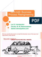 SEN 649: Business Process Reengineering: Lec 01: Introduction