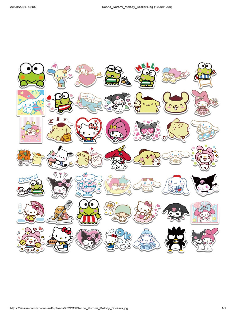 Sanrio Kuromi Melody Stickers Pdf