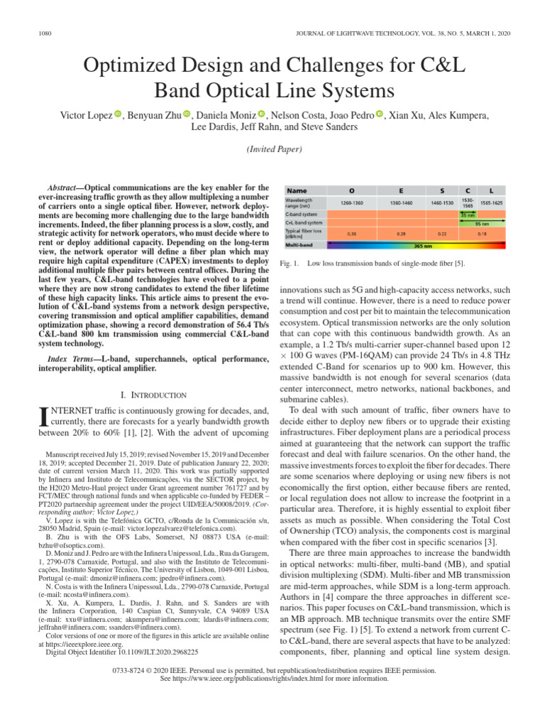 JLT 38 5 1080 | PDF | Fiber Optic Communication | Optical Fiber
