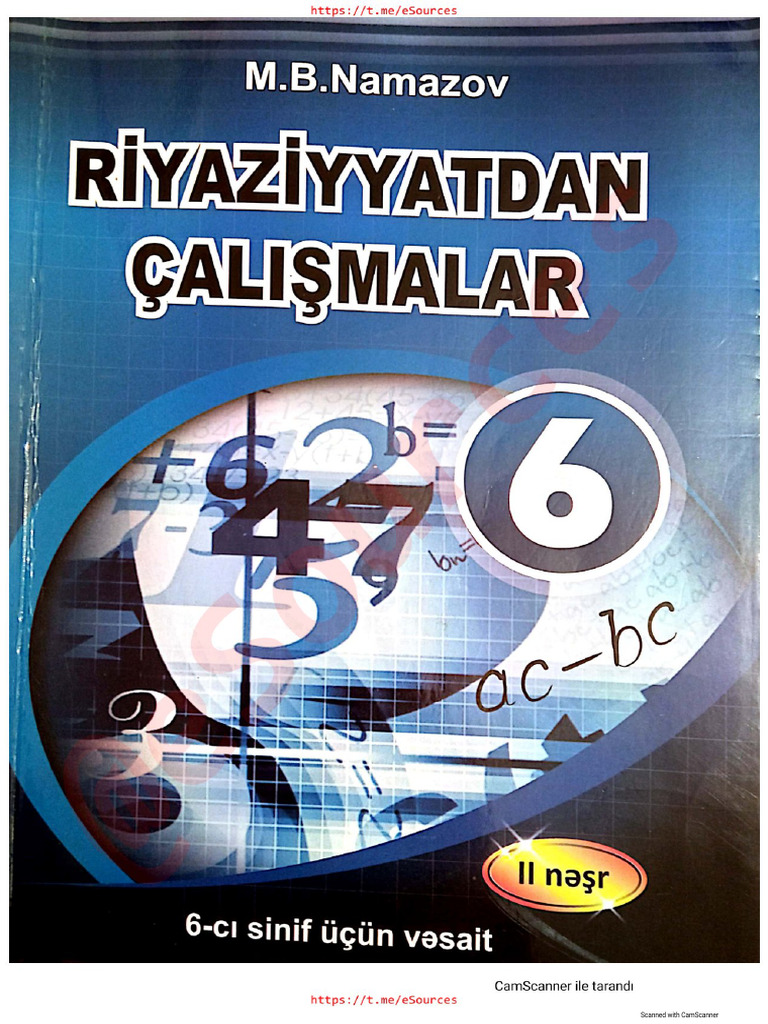 M B Namazov Riyaziyyat çalışmalar 6 Ci Sinif 1 Pdf