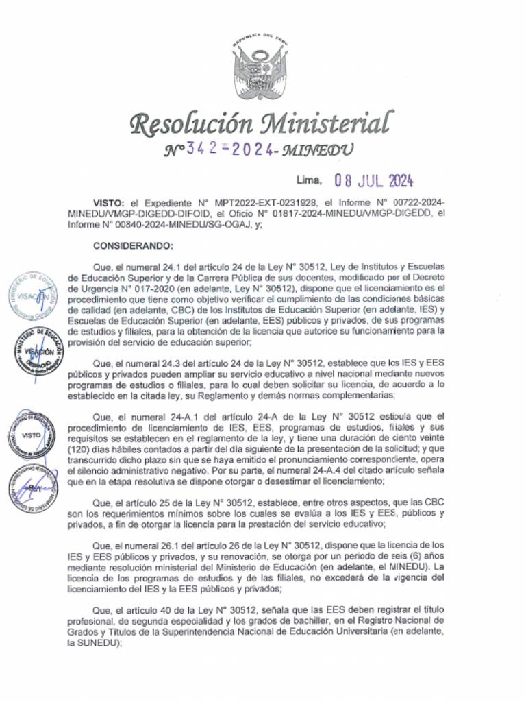 RM 342-2024-Minedu | PDF