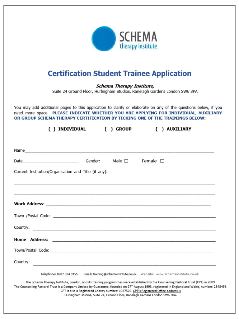 Schema Cert Appl Form 2023 | PDF | Patient | Health Care
