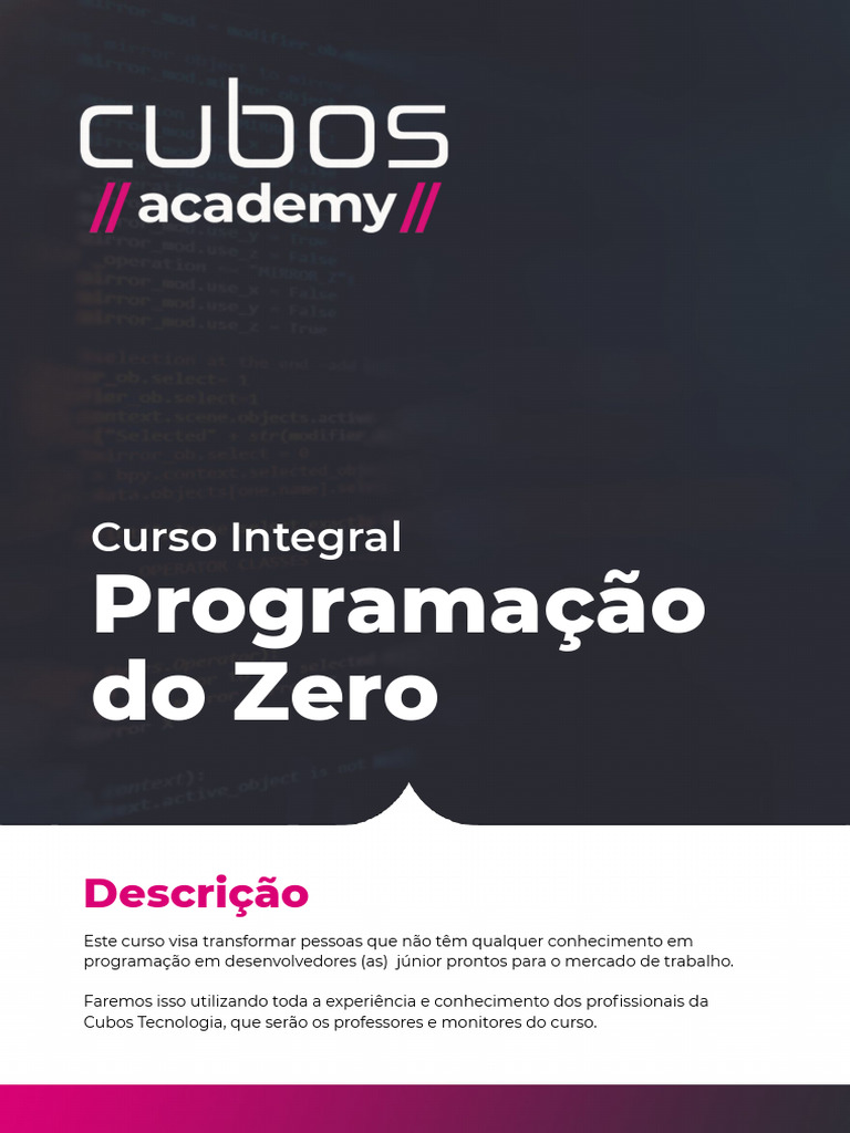 Curso de Programação do Zero para Júnior | PDF | Programação de ...