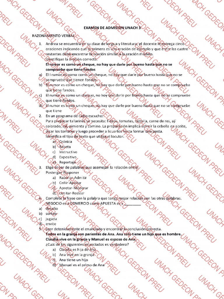 Preguntas Filtradas Unach 3 | PDF