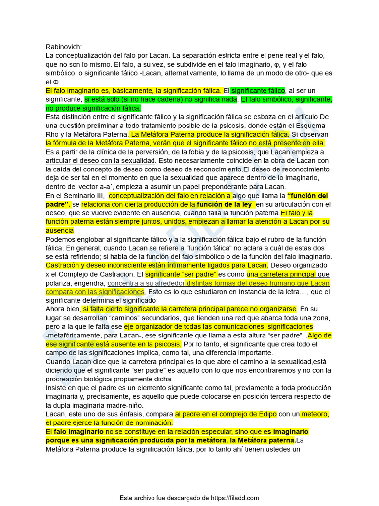metafora paterna | PDF | Jacques Lacan | Complejo de Edipo