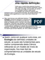 Definição e unidades de estudo da Ecologia