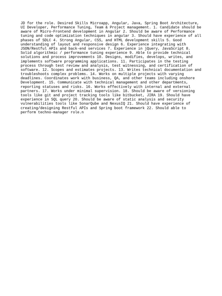 Job Opening Tech | PDF