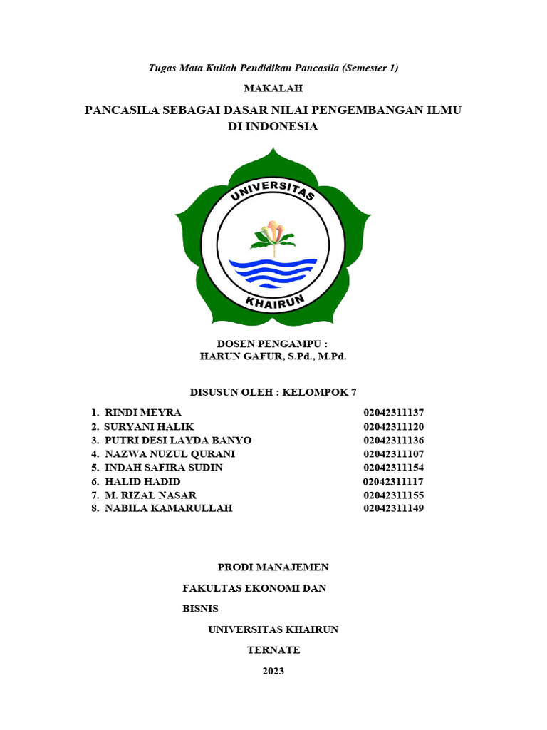 Pancasila dalam Pengembangan Ilmu Indonesia | PDF | Ilmu Sosial | Sains ...