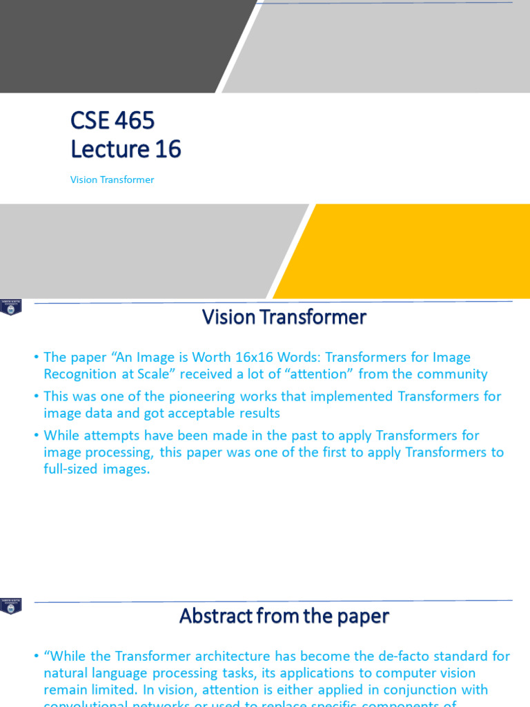 Vision Transformer Explained | PDF | Computer Science | Algorithms, image size:768x1024