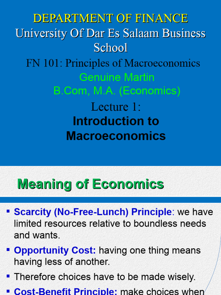 01 Introduction To Macroeconomics Pdf Cost Of Living Macroeconomics