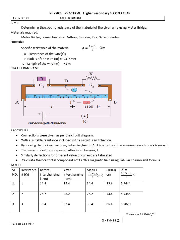 Physics Practical: Resistance & EMF Experiments | PDF | Bipolar ...