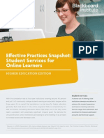 Effective Practices Snapshot: Student Services For Online Learners